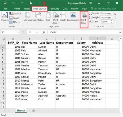 how to print the top row on every page in excel and why it matters for data integrity